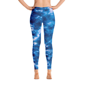 Royal Blue Tie Dye Leggings