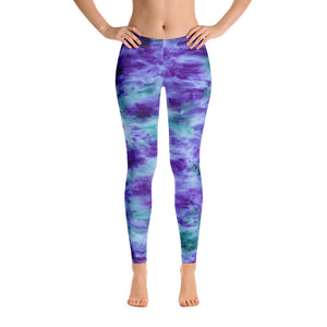 Aqua & Iris Tie Dye Leggings