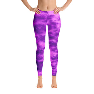 Purple Violet Tie Dye Leggings