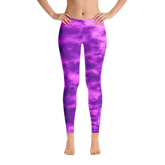Purple Violet Tie Dye Leggings