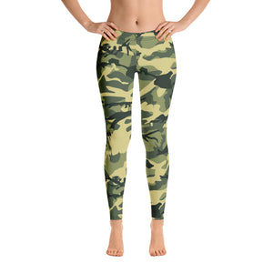 Green Camouflage Leggings