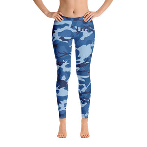 Blue Camouflage Leggings