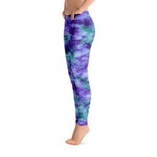 Load image into Gallery viewer, Aqua &amp; Iris Tie Dye Leggings
