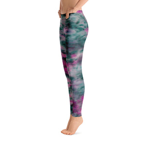 Lilac & Peacock Tie Dye Leggings