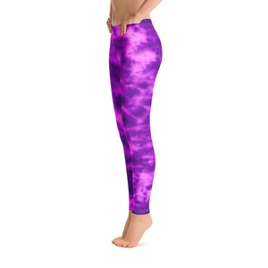 Purple Violet Tie Dye Leggings