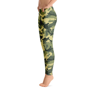 Green Camouflage Leggings