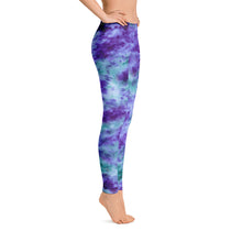Load image into Gallery viewer, Aqua &amp; Iris Tie Dye Leggings