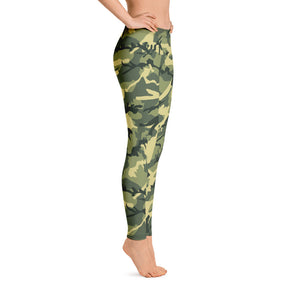 Green Camouflage Leggings