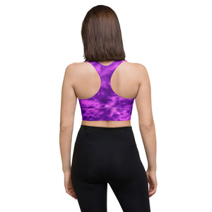 Purple Violet Tie Dye Sports Bra