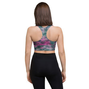 Lilac & Peacock Tie Dye Sports Bra