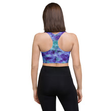 Load image into Gallery viewer, Aqua &amp; Iris Tie Dye Sports Bra