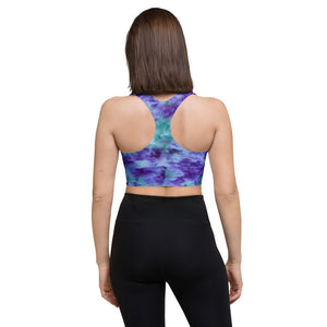 Aqua & Iris Tie Dye Sports Bra