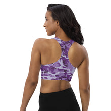 Load image into Gallery viewer, Purple Camouflage Sports Bra