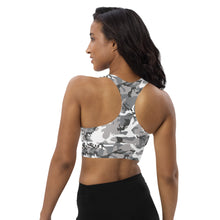 Load image into Gallery viewer, Grey Camouflage Sports Bra