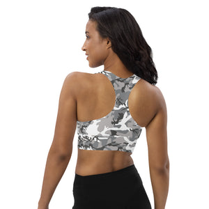Grey Camouflage Sports Bra