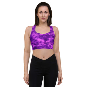 Purple Violet Tie Dye Sports Bra