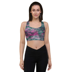 Lilac & Peacock Tie Dye Sports Bra