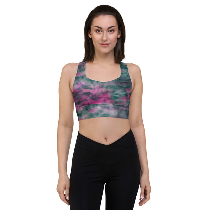 Lilac & Peacock Tie Dye Sports Bra
