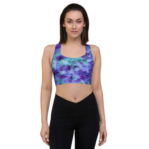 Aqua & Iris Tie Dye Sports Bra