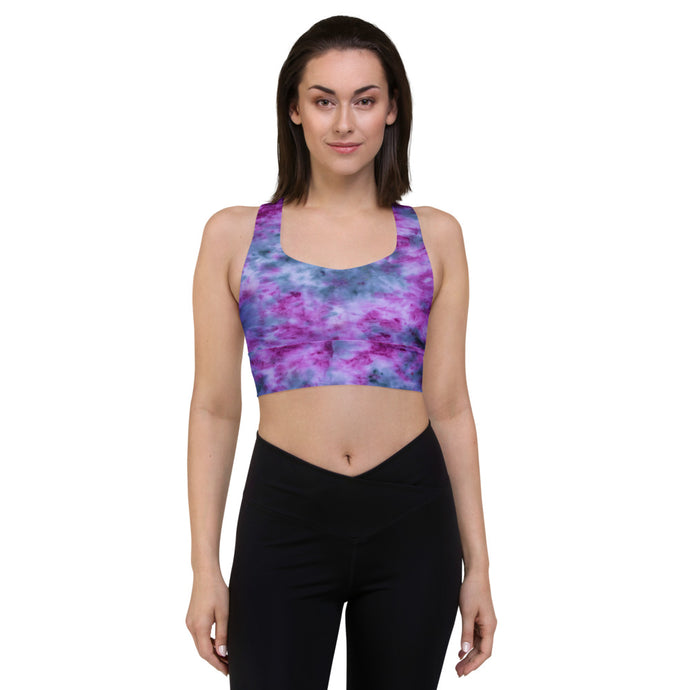 Indigo & Orchid Tie Dye Sports Bra