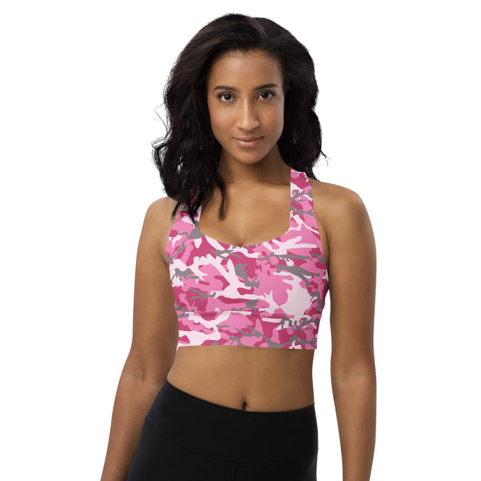 Pink Camouflage Sports Bra