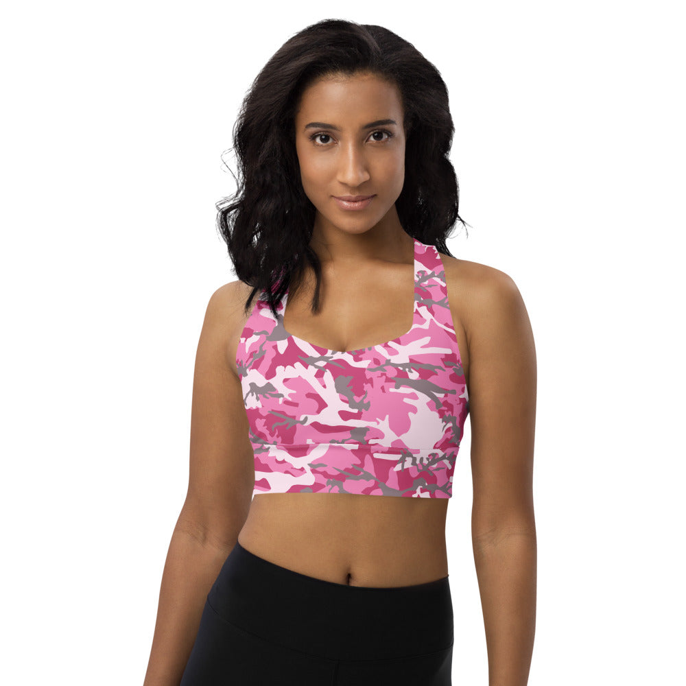 Pink Camouflage Sports Bra