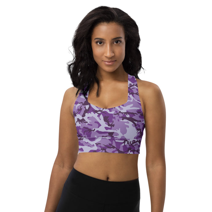 Purple Camouflage Sports Bra