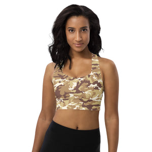 Brown Camouflage Sports Bra