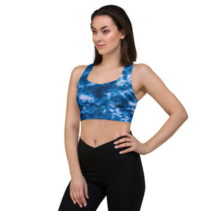 Royal Blue Tie Dye Sports Bra
