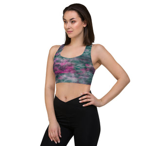 Lilac & Peacock Tie Dye Sports Bra