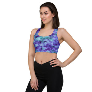 Aqua & Iris Tie Dye Sports Bra