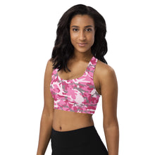 Load image into Gallery viewer, Pink Camouflage Sports Bra