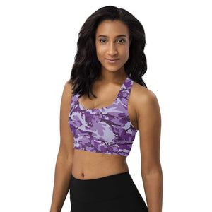 Purple Camouflage Sports Bra