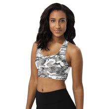 Load image into Gallery viewer, Grey Camouflage Sports Bra