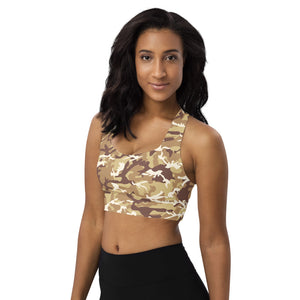 Brown Camouflage Sports Bra