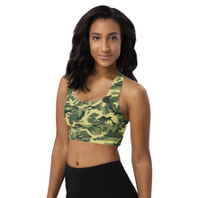 Load image into Gallery viewer, Green Camouflage Sports Bra