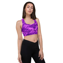Load image into Gallery viewer, Purple Violet Tie Dye Sports Bra