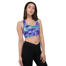 Load image into Gallery viewer, Aqua &amp; Iris Tie Dye Sports Bra