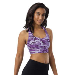 Purple Camouflage Sports Bra