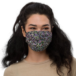 Neon Leaves Face Mask