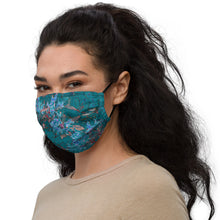 Load image into Gallery viewer, Turquoise Floral Face Mask