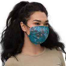 Load image into Gallery viewer, Turquoise Floral Face Mask