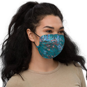 Turquoise Floral Face Mask