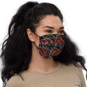 Neon Roses Face Mask