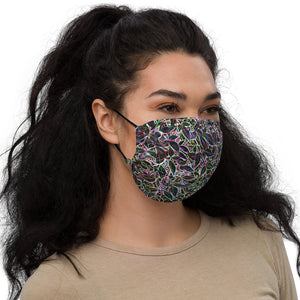 Neon Leaves Face Mask