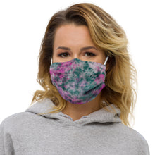 Load image into Gallery viewer, Lilac &amp; Peacock Tie Dye Face Mask
