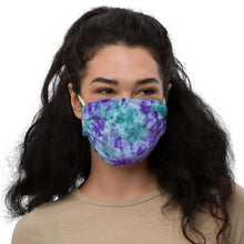 Load image into Gallery viewer, Aqua &amp; Iris Tie Dye Face Mask