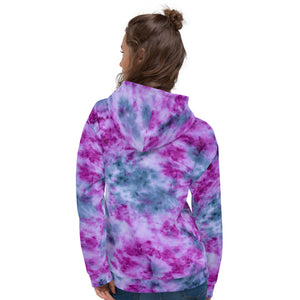 Indigo & Orchid Tie Dye Unisex Hoodie