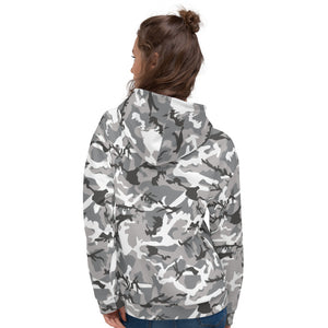 Grey Camouflage Unisex Hoodie