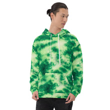 Load image into Gallery viewer, Emerald Tie Dye Unisex Hoodie